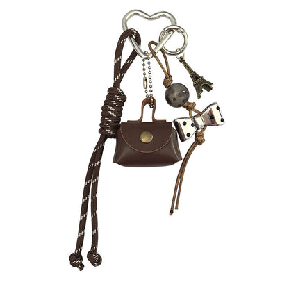Bag Hanging Mobile Phone Lanyard Fashion Pendant Braided Bow Keychain