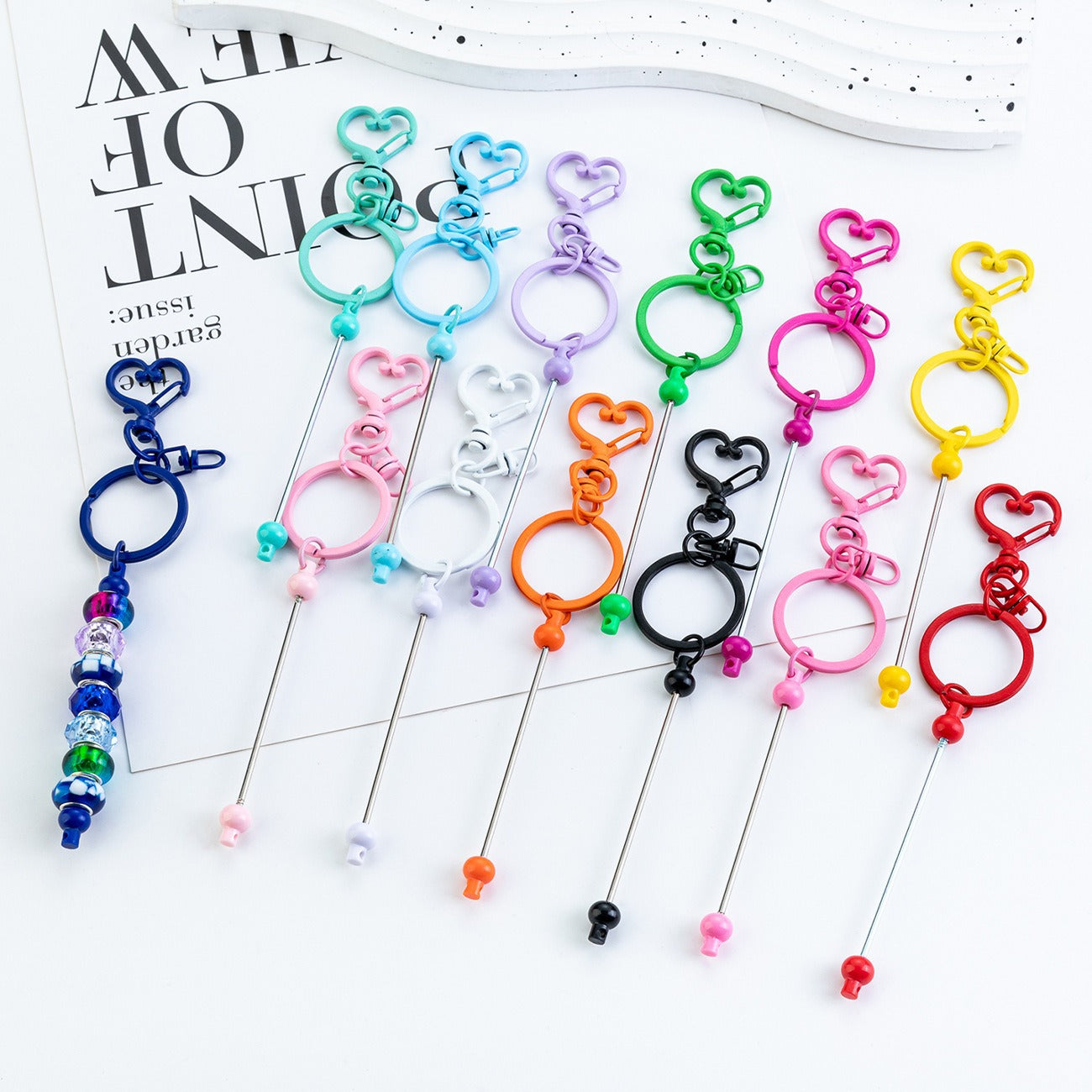 DIY beaded love keychain pendant event small gift key chain creative luggage pendant keychain