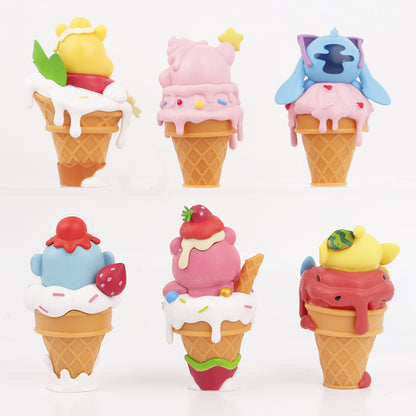 New products: 6 big star ice cream ice cream series, creative dopamine tide toys, figurines, Internet celebrities, popular micro ornaments