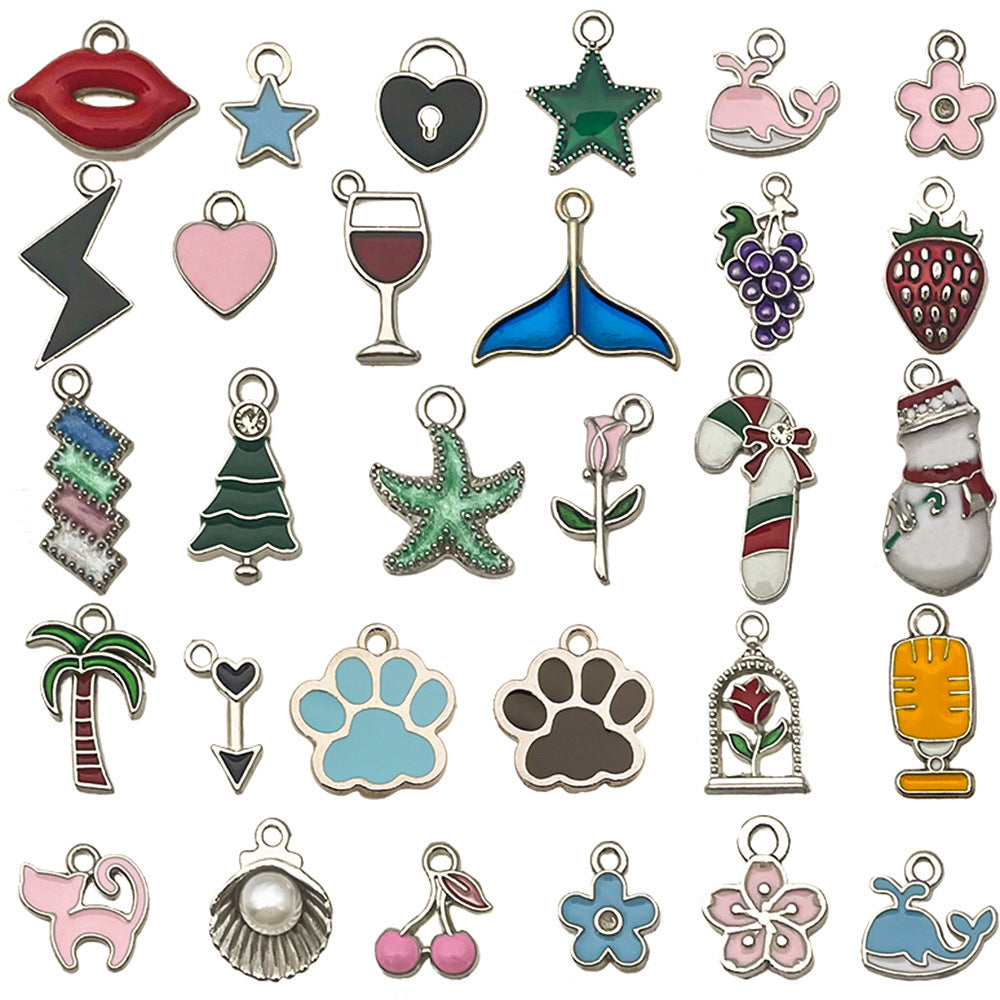 pendant Charms mix collections - Dripping Alloy DIY Bracelet Necklace Earring Key Ring Pendant