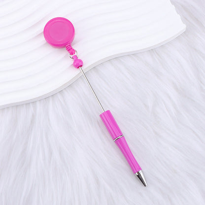 DIY easy to pull buckle ballpoint pen color plastic retractable doctor nurse badge card easy pull cable buckle