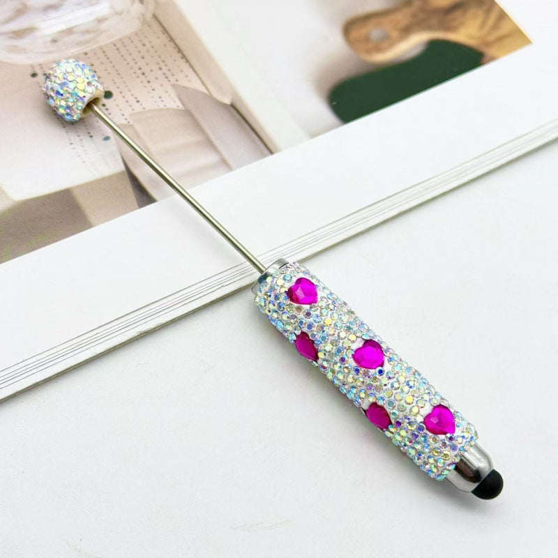Colorful full diamond touch screen ballpoint pen creative DIY beaded multi-color love rhinestone ballpoint pen advertising gift pen