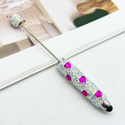 Colorful full diamond touch screen ballpoint pen creative DIY beaded multi-color love rhinestone ballpoint pen advertising gift pen