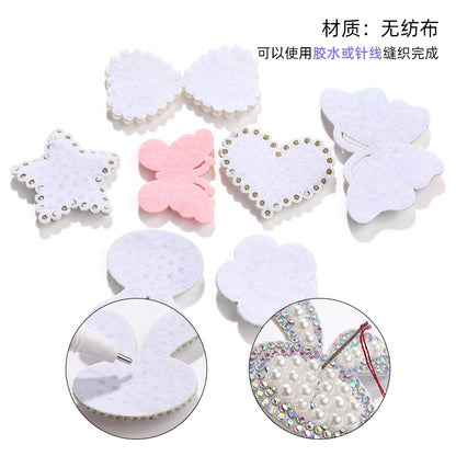 Rabbit Rhinestone Pearl Patch - Hot Diamond Sticker Clothes Shoes Flower Hair Accessories