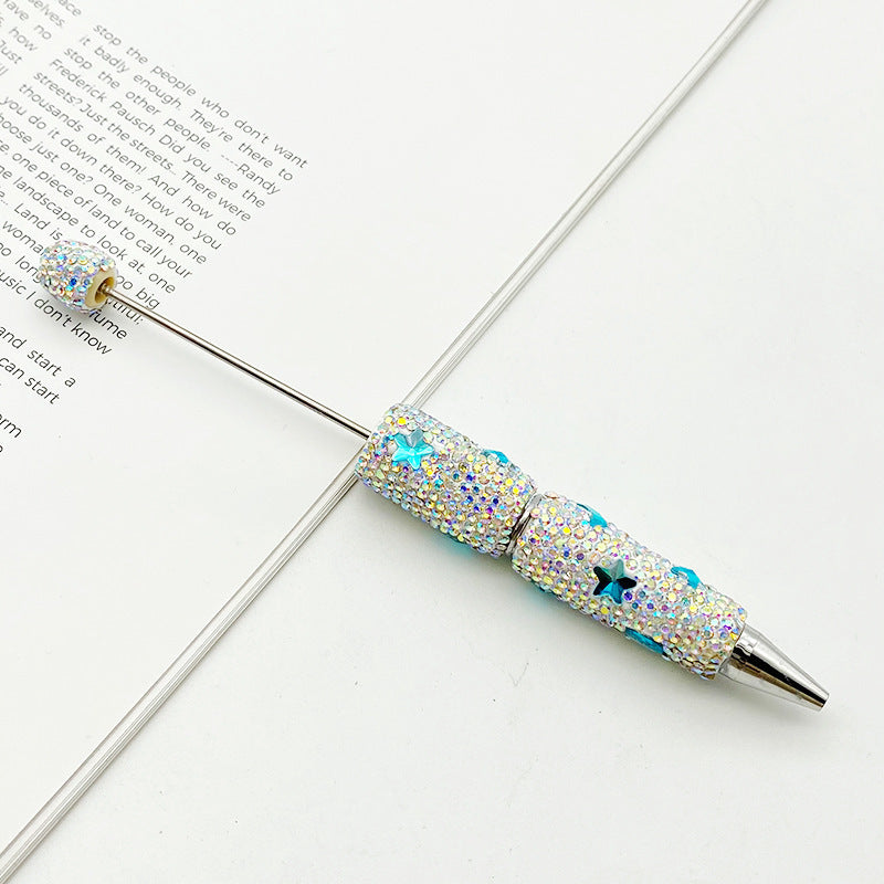 Star Moon Full Diamond Ballpoint Pen Creative DIY Beadable Handmade Diamond Ballpoint Pen Manufacturer Gift Pen Wholesale