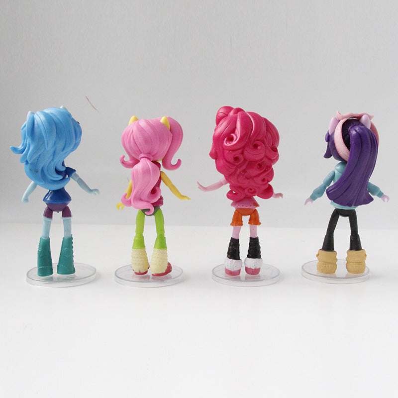 Cartoon Anime 6 Girl Patrol Figure Dolls Kids Dolls Cake Ornament Decoration Wholesale