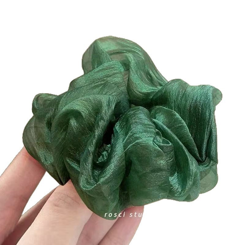 Forest style mesh super large intestine hair tie for women, high-end elastic and durable hair tie, retro head flower 2025 new style