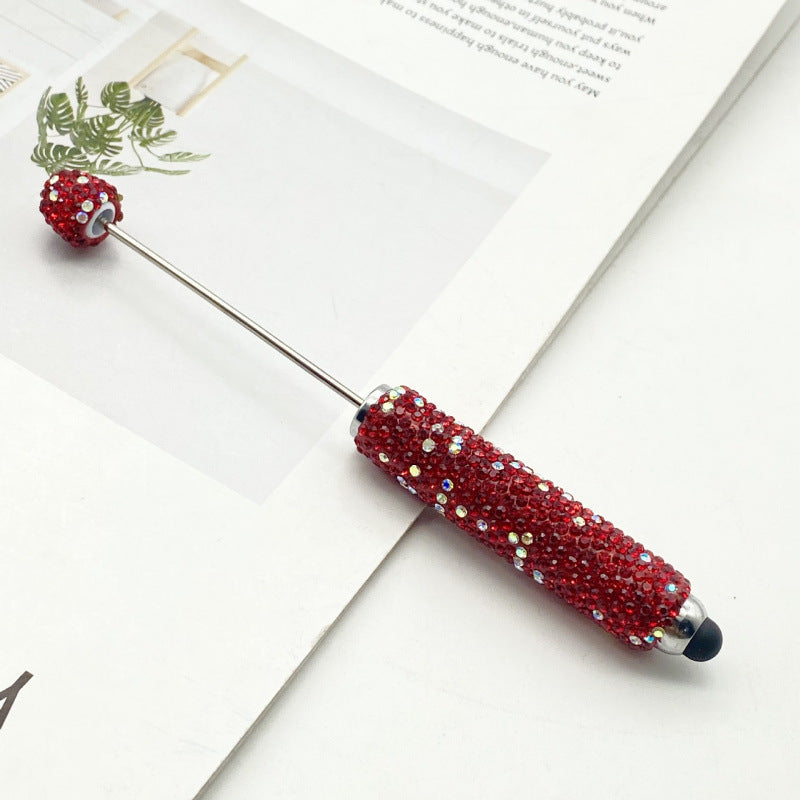 AB colorful full diamond touch screen pen DIY clay handmade rhinestone ballpoint pen live broadcast hot sale beaded gift pen hot sale