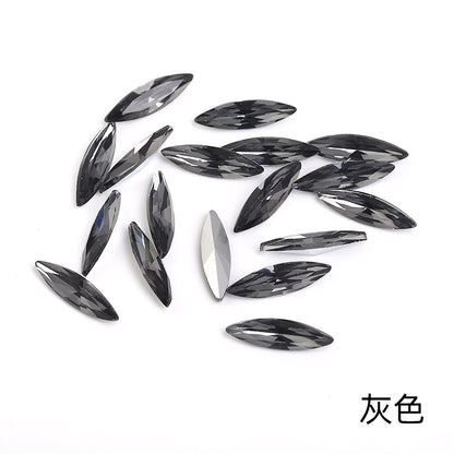 Pointed bottom slender marquise diamond crystal glass diamond mobile phone case diamond suit decoration diamond accessories pointed bottom fine marquise diamond