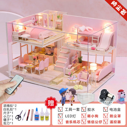 Yangbei DIY cabin making mini princess small house model assembly villa toy creative birthday gift female