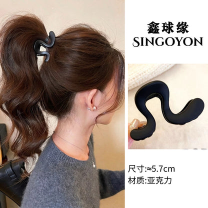 Large Versatile Grab Clip Women's Back of Head Shark Clip Korean Premium Hairpin 2026 Temperament Disc Hair Accessories