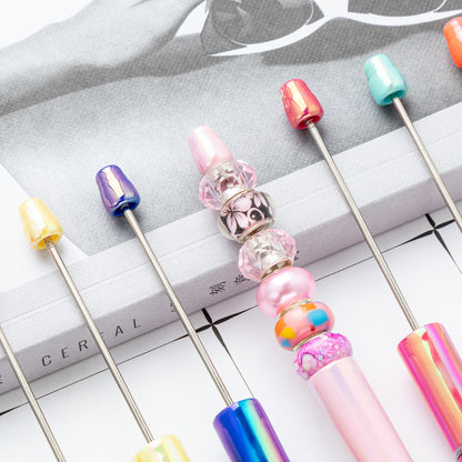 DIY Ballpoint Pen - Wholesale Plastic Printable Logo UV Gradient Beaded Pen