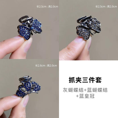 High-end flash diamond metal hair clip, small grab clip for women, bangs clip, side forehead hair clip, Korean headpiece clip, secure hair