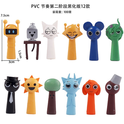 Cross-border hot selling rhythm box figure music game peripheral model doll ornament cake decoration ornament car mount