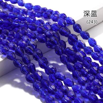 Xichuan cross-border water drop beads, glass beads, door curtains, garment accessories, straight hole water drop beads, cut surfaces, crystal bead factory wholesale