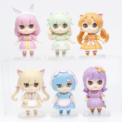 Figure Q version macaron princess 6 cake baking decoration ornaments angel baby wishing rainbow princess doll