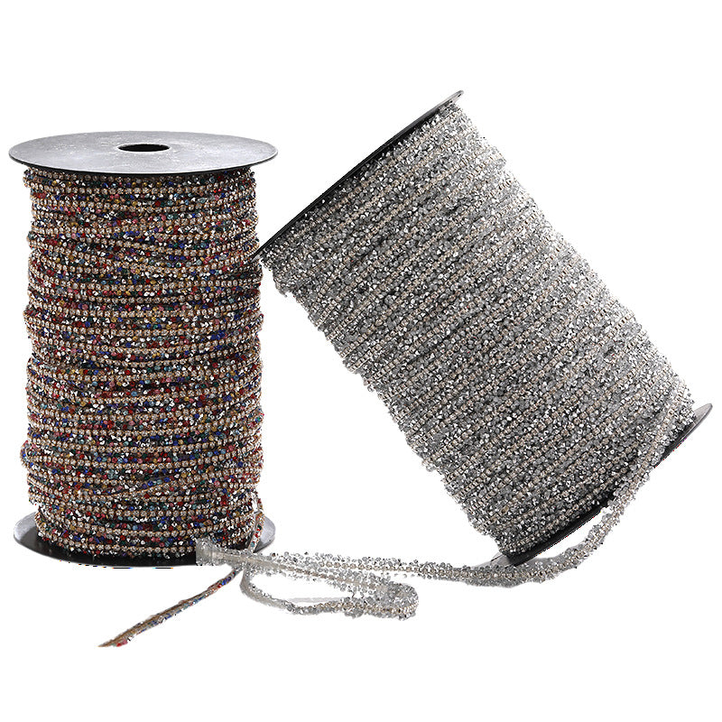0.9mm wide double-sided tape peels off and sticks diamonds with rhinestone claw chains, diamond strips, colorful diamond chains, dense DIY accessories