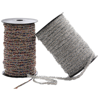 0.9mm wide double-sided tape peels off and sticks diamonds with rhinestone claw chains, diamond strips, colorful diamond chains, dense DIY accessories