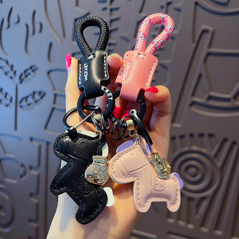 Creative PU leather immediately money keychain pendant cute couple car keychain bag small pendant wholesale