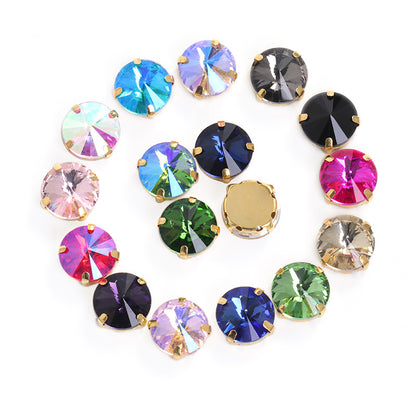 Xichuan new gold background satellite square corner hand sewing drill claw drill DIY clothing collar dress accessories material wholesale
