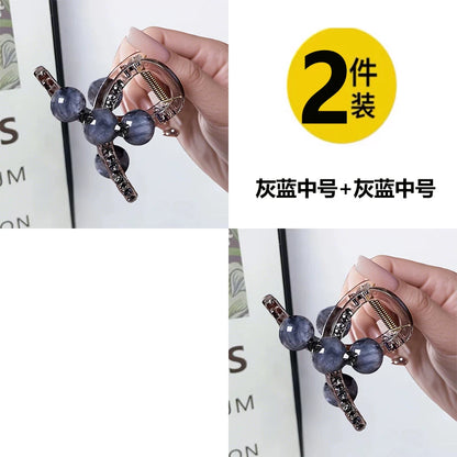 Pearl rhinestone hair clip for women, 2026 new high-end stylish hair grab back hair clip, shark clip hair clip, headwear