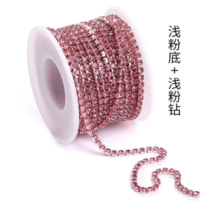 Cross-border explosive SS12 electrophoretic rhinestone claw chain, colorful diamond chain, intensive mobile phone case, luggage, clothing, accessories, diamond chain