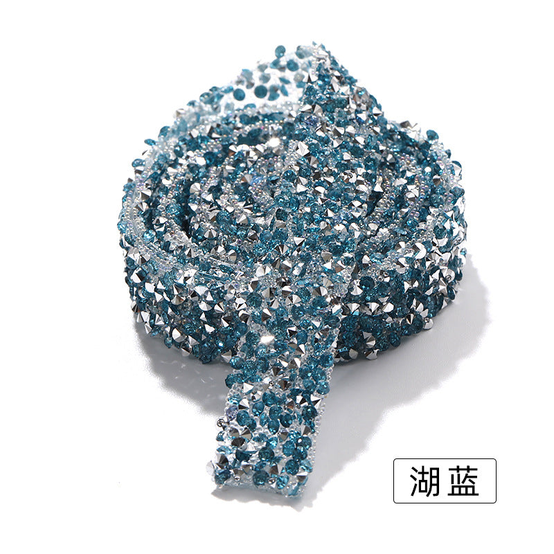Resin drill belt width 1.2cm tear off instant jewelry handicrafts cups, shoes bags clothing accessories color diamond belt 1 yard