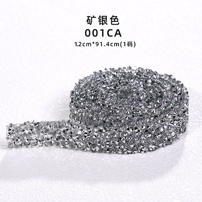 Resin drill belt tear off adhesive rhinestone strip clothing shoe bag drill hair dryer crystal drill handmade resin DIY accessories