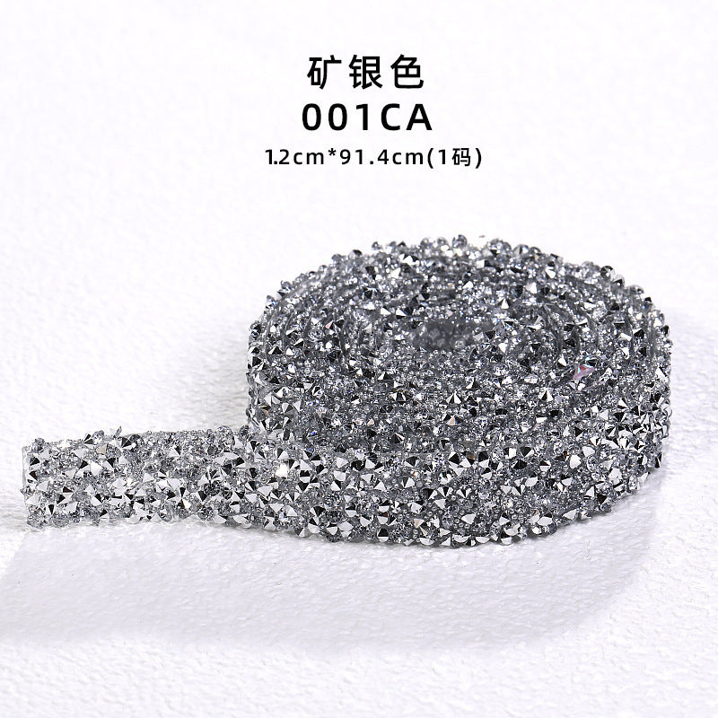 Resin Diamond Rhinestone Strips - Tear-Off Ready-to-Paste Sequins Hot Diamond Shoes Clothing Accessories and DIY crafty
