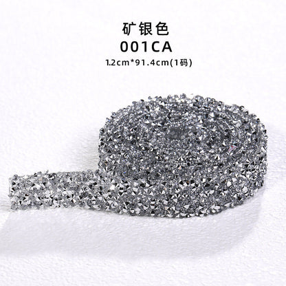 Resin Diamond Rhinestone Strips - Tear-Off Ready-to-Paste Sequins Hot Diamond Shoes Clothing Accessories and DIY crafty