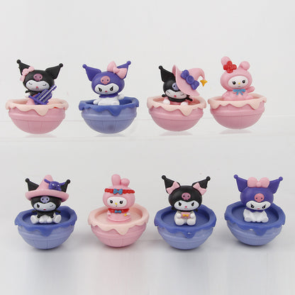 Cute tumbler healing knick-knacks, office desktop workstation decoration, decompression, emotional stability, artifact, cute pet