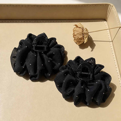 Black mesh bubble claw hair clip with a premium look like a 'full-scale starry star' hair clip, 2026 new style with little hair volume at the back of the head