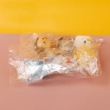 PVC Animal Jenga 6-Piece Set Cake Decorative Ornaments Mickey Donald Duck Elephant Winnie the Pooh Bear Car Ornaments