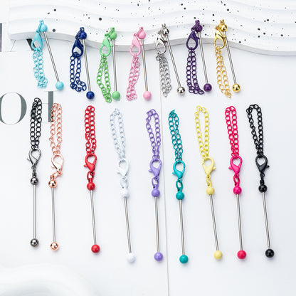 DIY Mini Beaded Keychains - Creative Handmade Wholesale Candy Color Metal Keychains