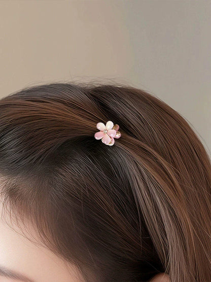 Small mini floral claw clip for women, high-end side, bangs hair clip for front front, delicate princess hair clip