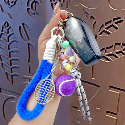 miu tennis rope keychain school bag pendant cute couple bag key chain charm small gift wholesale