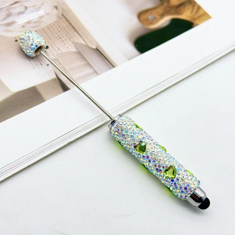Colorful full diamond touch screen ballpoint pen creative DIY beaded multi-color love rhinestone ballpoint pen advertising gift pen