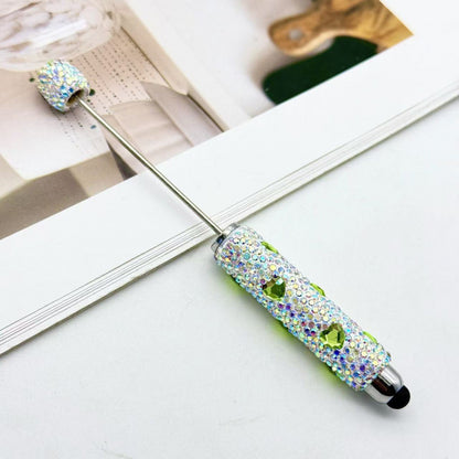 Colorful full diamond touch screen ballpoint pen creative DIY beaded multi-color love rhinestone ballpoint pen advertising gift pen