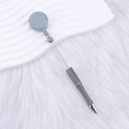 DIY easy to pull buckle ballpoint pen color plastic retractable doctor nurse badge card easy pull cable buckle
