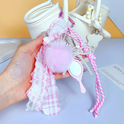 creative DIY dressing keychain miu series bag pendant couple car school bag keychain charm accessories wholesale