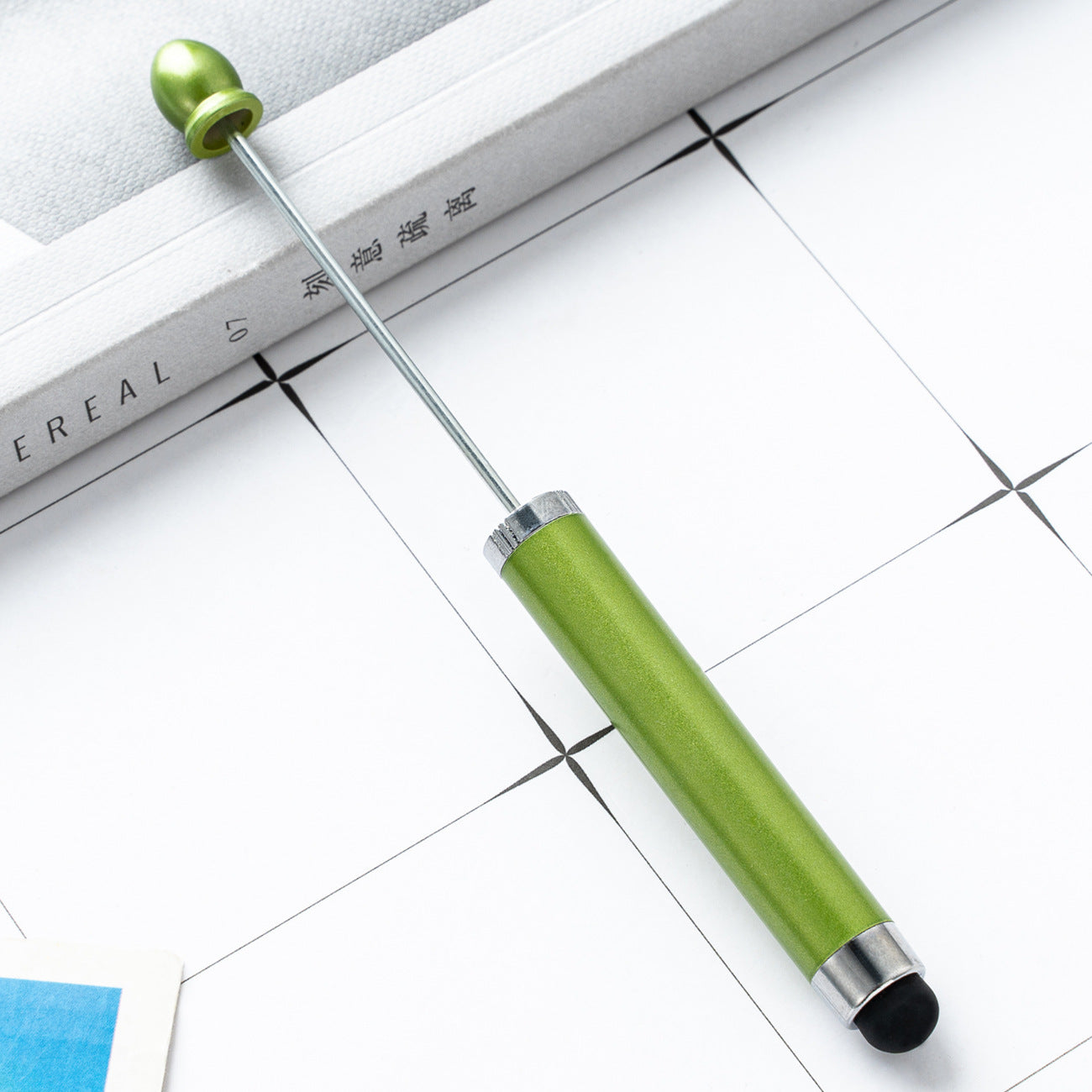 DIY touch screen ballpoint pen plastic beaded ballpoint pen wholesale multicolor cap ballpoint pen