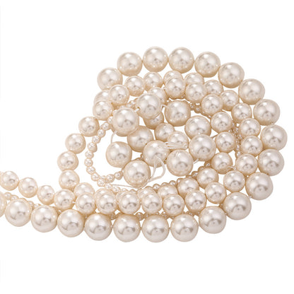 Imitation Shijia High-Quality Glass High-Brightness Pearl DIY Bracelet, Crossbody Chain, Bracelet Necklace, Through-Hole High-Brightness Glass Beads