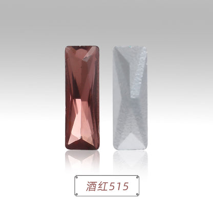 Spot wholesale Rectangular culet, special-shaped, crystal glass diamonds, mobile phone cases, perfume seats, bags and other DIY sticker drills