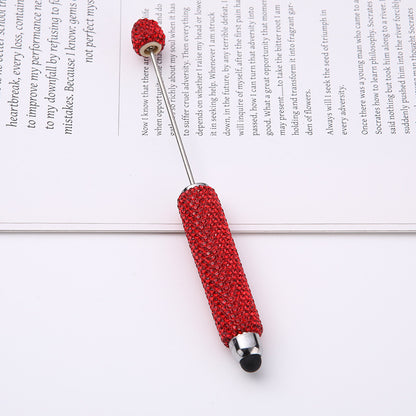 Source wholesale DIY touch screen full diamond ballpoint pen AB dazzling faience clay diamond ballpoint pen cross-border hot selling handmade gifts