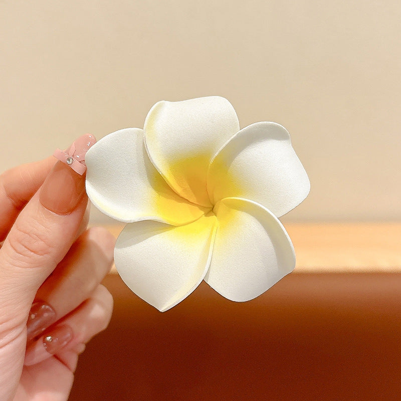Flower hairpin female hottie photo headgear retro super fairy atmosphere blue beautiful new Chinese side clip hair accessories