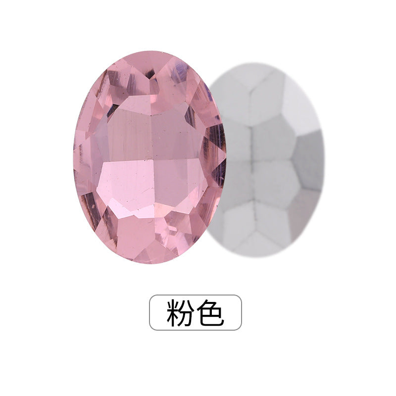 Oval Pointed Bottom Diamond Rhinestones - Crystal Glass Hair Accessories Wedding Dress Decoration