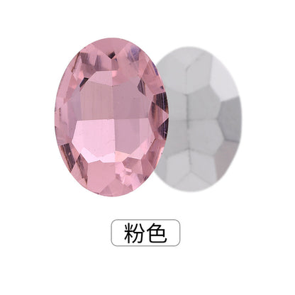 Oval Pointed Bottom Diamond Rhinestones - Crystal Glass Hair Accessories Wedding Dress Decoration