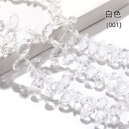 Water Drop Crystal Glass Beads - 6x12mm Horizontal Hole Multi-Color Beaded Curtain Clothing DIY
