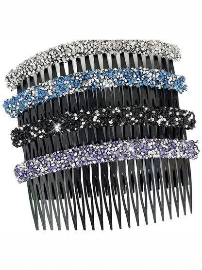 Premium glitter rhinestone hair comb, loose hair management tool, 2026 new toothbrush, bangs inverted comb, elegant hair clip, hair accessory