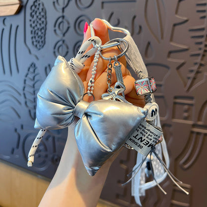 miu series diy silver bracelet keychain pendant couple car key chain creative bag pendant accessories wholesale